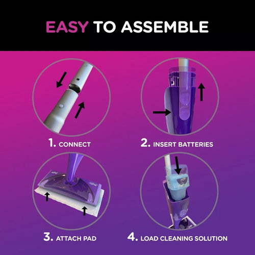 Swiffer WetJet Mop Starter Kit 1 Spray Mop, 5 Mopping Pads, 1 Floor Cleaner Liquid Solution 16.9 oz EasyOptionXY LLC