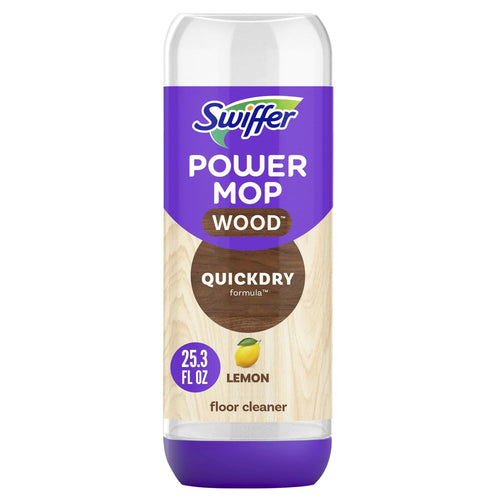Swiffer Power Mop Wood Quick Dry Liquid Wood Floor Cleaner, Lemon, 25.3 floz EasyOptionXY LLC