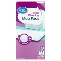 Great Value Deep Clean Mop Pads, 15 Count EasyOptionXY LLC