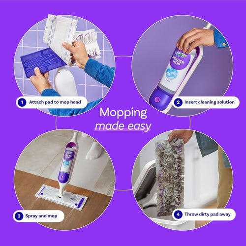 Swiffer Power Mop Multi-Surface Kit for Floor Cleaning, Fresh Scent EasyOptionXY LLC