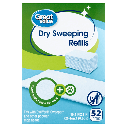 Great Value Dry Sweeping Cloth Refills, 52 Count EasyOptionXY LLC