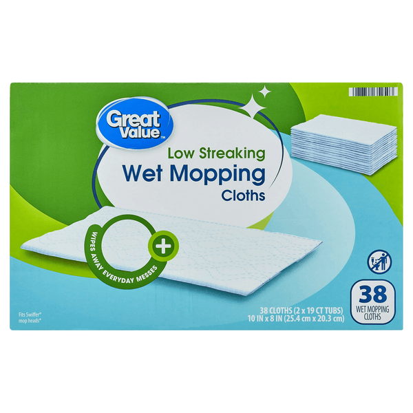 Great Value Wet Mopping Cloth Refills, 38 Count EasyOptionXY LLC