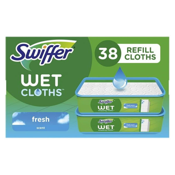 Swiffer Wet Mopping Cloths, Fresh Scent, 19 Count, Pack of 2 EasyOptionXY LLC