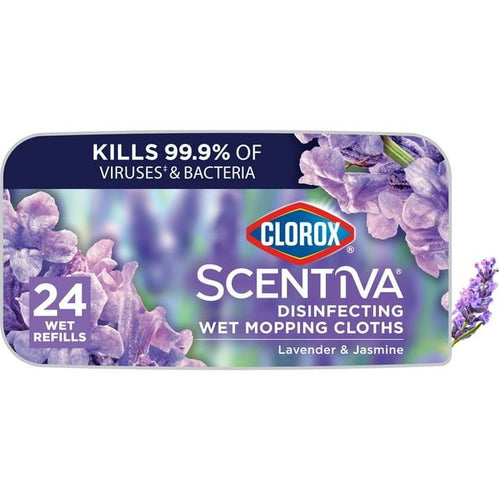 Clorox Scentiva Disinfecting Wet Mop Pads, Tuscan Lavender and Jasmine, 24 Count EasyOptionXY LLC