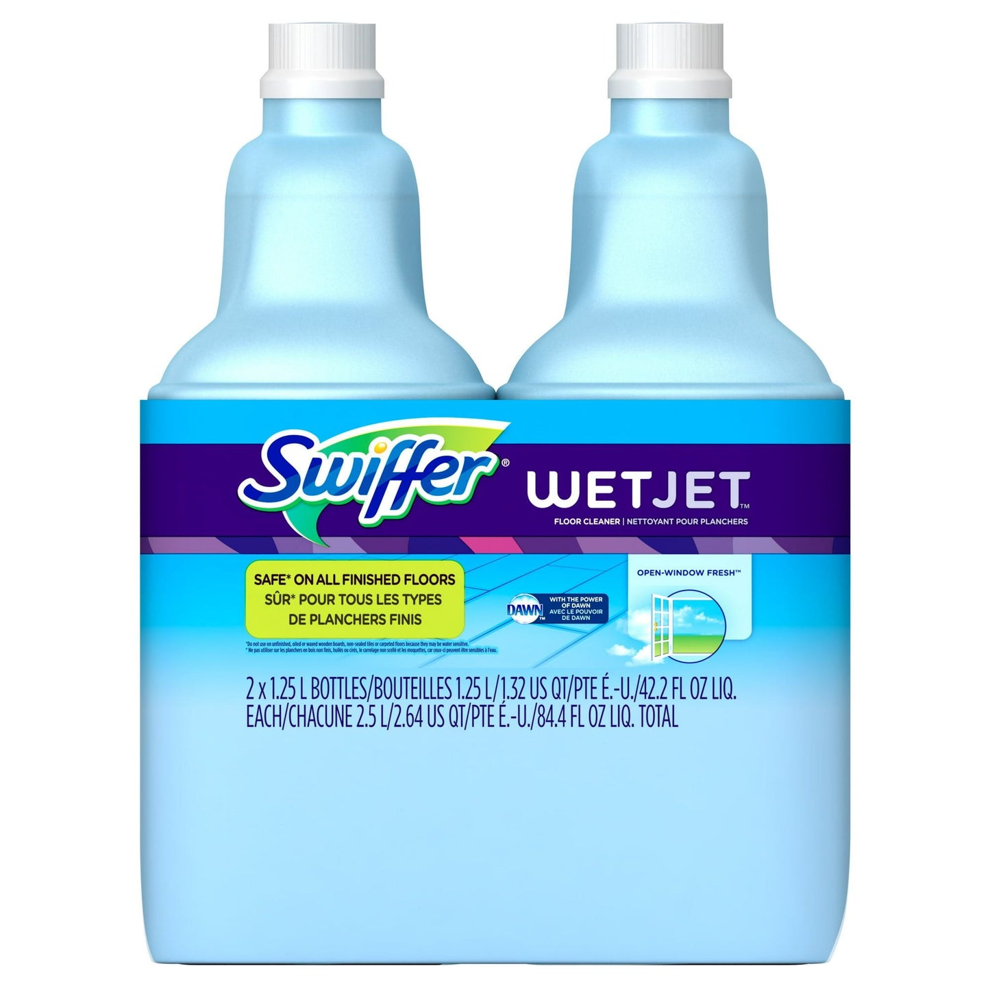 Swiffer WetJet Multi-Purpose Floor and Hardwood Liquid Cleaner Solution Refill, Open Window Fresh Scent, 42.2 fl oz EasyOptionXY LLC