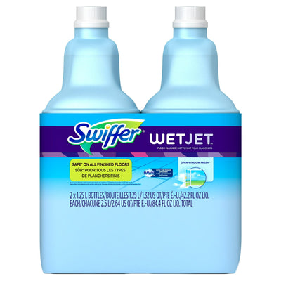 Swiffer WetJet Multi-Purpose Floor and Hardwood Liquid Cleaner Solution Refill, Open Window Fresh Scent, 42.2 fl oz EasyOptionXY LLC