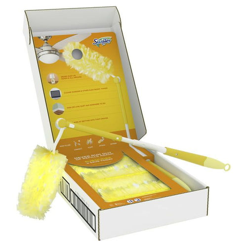 Swiffer Duster Extender Handle Starter Kit (1 Handle, 12 Dusters) EasyOptionXY LLC