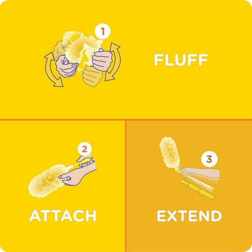 Swiffer Duster Extender Handle Starter Kit (1 Handle, 12 Dusters) EasyOptionXY LLC