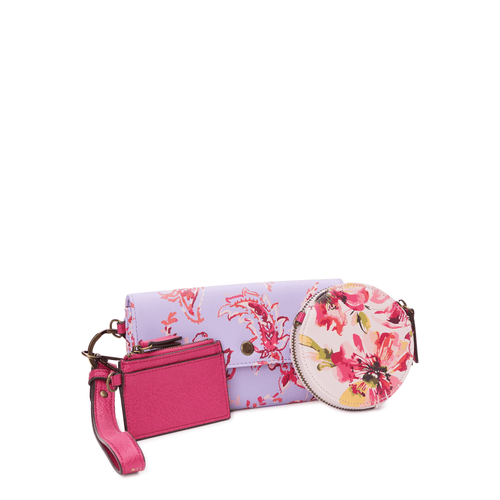 The Pioneer Woman Milo Women's Trio Coin Pouch, ID holder and Wallet Pink Floral EasyOptionXY LLC