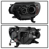 Spyder Toyota Tacoma 12-16 Projector Headlights Light Bar DRL Smoke PRO-YD-TT12-LBDRL-SM OffRoadUSA.com