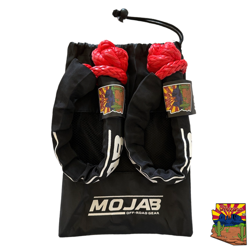 Soft Shackle 3/8'' x 22” with sleeve and bag (Set of 2 Shackles) (Lifetime Warranty) MOJAB OFFROAD