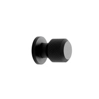 Knurled Backplate "Manor" Matte Black Cabinet Knobs and Drawer Pulls
