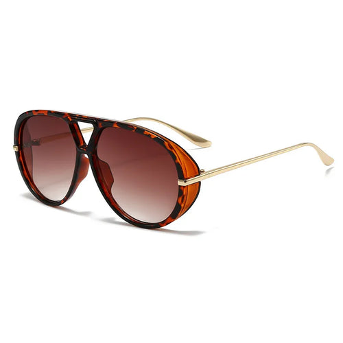 Aviator Fashion Sunglasses with Yellow Tinted Lenses HTO Apparel