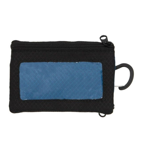 Chums Ripstop Nylon License Holder Wallet with Carabiner for Men and Women, Blue and Black EasyOptionXY LLC