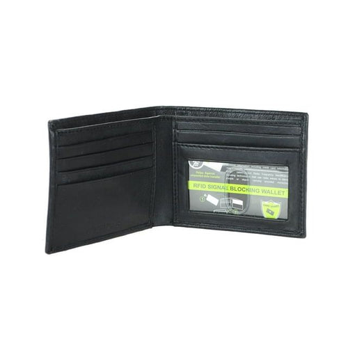 Men's RFID Signal Blocking Genuine Leather Bi-Fold Wallet with Gift Box EasyOptionXY LLC