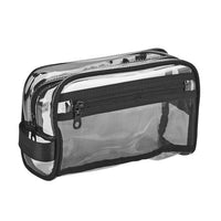 Basics Transparent PVC with Black Webbed Handle & Piping with Easy Access Side Pocket EasyOptionXY LLC