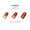 KISS imPRESS Color Press-on Manicure - Reddy or Not, Short EasyOptionXY LLC