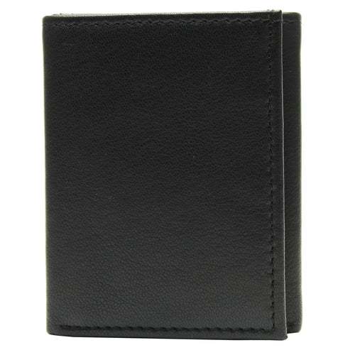 Men's George Trifold Black Wallet EasyOptionXY LLC