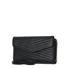 Time and Tru Women's Ainsley Bulk Clutch Wallet Vinyl Solid Black EasyOptionXY LLC