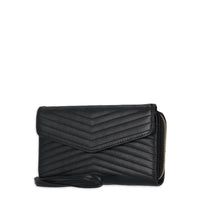 Time and Tru Women's Ainsley Bulk Clutch Wallet Vinyl Solid Black EasyOptionXY LLC