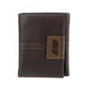Genuine Dickies Men's Leather Trifold Wallet with Zipper EasyOptionXY LLC