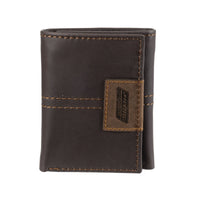 Genuine Dickies Men's Leather Trifold Wallet with Zipper EasyOptionXY LLC