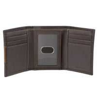 Genuine Dickies Men's Leather Trifold Wallet with Zipper EasyOptionXY LLC