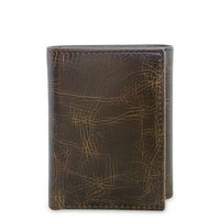 George Men's Genuine American Bison Leather Trifold Wallet EasyOptionXY LLC