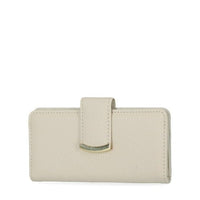 Time and Tru Women's Alexandra Slim Wallet Vinyl Solid Cream EasyOptionXY LLC