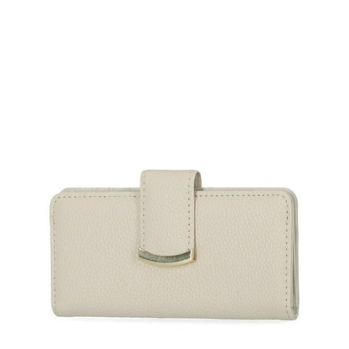 Time and Tru Women's Alexandra Slim Wallet Vinyl Solid Cream EasyOptionXY LLC