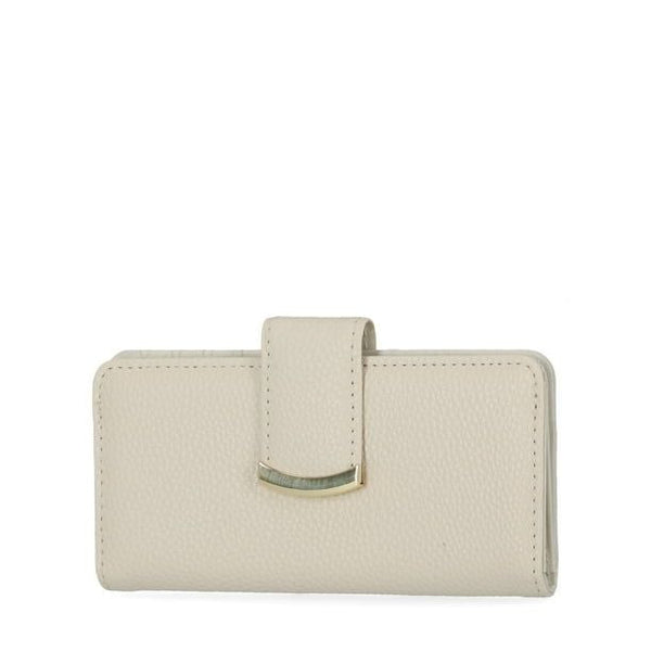 Time and Tru Women's Alexandra Slim Wallet Vinyl Solid Cream EasyOptionXY LLC