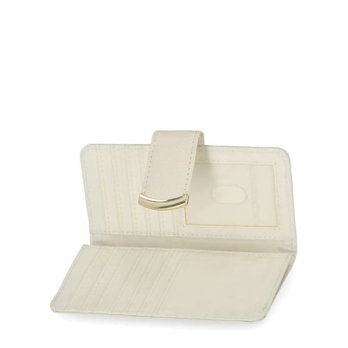 Time and Tru Women's Alexandra Slim Wallet Vinyl Solid Cream EasyOptionXY LLC