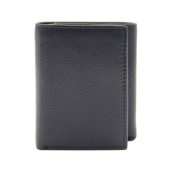 George Men's Trifold Flip Milled Wallet - Black EasyOptionXY LLC