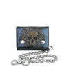 No Boundaries Men's Trifold Chain Skull Wallet Black EasyOptionXY LLC