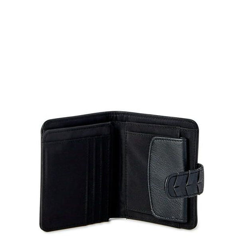 Time and Tru Women's Amelia Bi Fold Wallet Black EasyOptionXY LLC