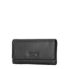 Time and Tru Women's Piper File Master Wallet Vinyl Solid Black EasyOptionXY LLC