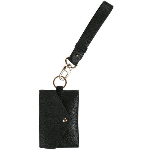 Essentials Brand Women's Adult Polyester Wrist Lanyard with Black Wallet EasyOptionXY LLC