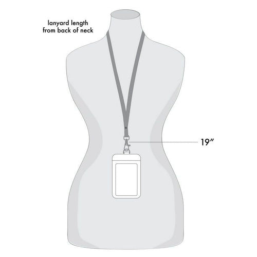 ESSENTIALS Brand Women's Adult Black Vegan Leather Lanyard with Zipper Wallet EasyOptionXY LLC
