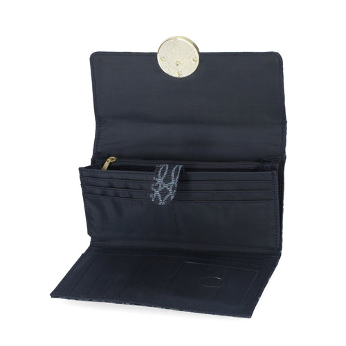 Time and Tru Women's Piper File Master Clutch Wallet Polyester Blue Jacquard EasyOptionXY LLC