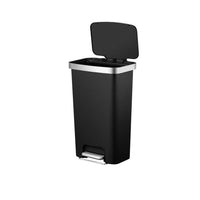 Better Homes & Gardens 11.9 Gallon Trash Can, Plastic Step On Kitchen Trash Can, Black EasyOptionXY LLC