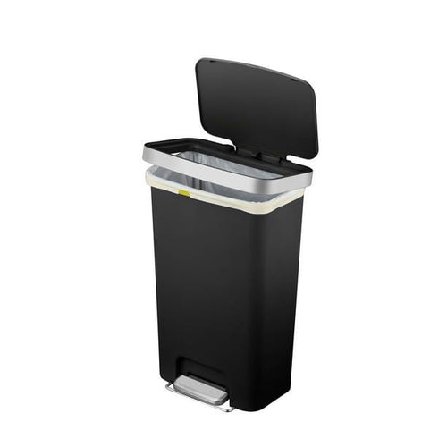 Better Homes & Gardens 11.9 Gallon Trash Can, Plastic Step On Kitchen Trash Can, Black EasyOptionXY LLC