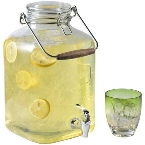 Better Homes & Gardens Clear 2 Gallon Glass Beverage Dispenser with Glass Clamp Lid EasyOptionXY LLC