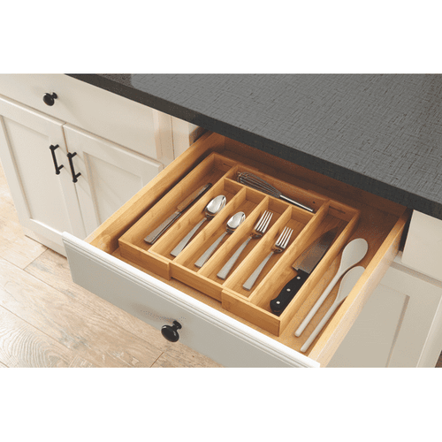 Better Homes & Gardens Natural Bamboo Expandable Silverware Organizer, 13.98 x 10.04-15.35 x 1.97 inches EasyOptionXY LLC