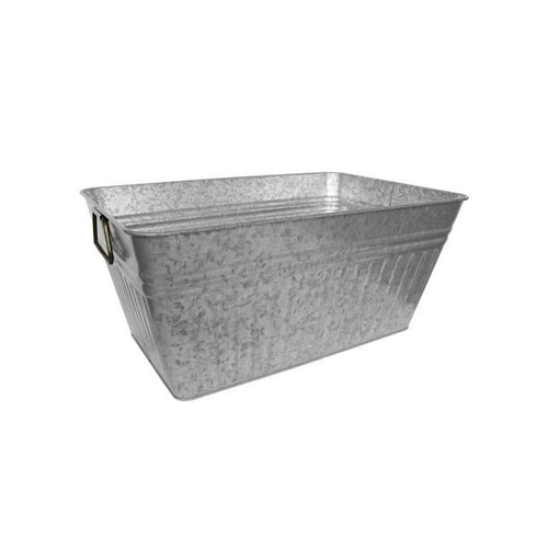Better Homes & Gardens- Large Rectangle Galvanized Tub, 22 in L x 15 in W x 10 in H EasyOptionXY LLC