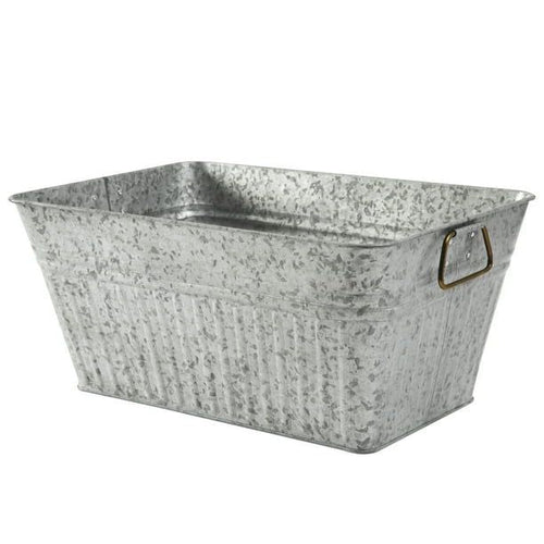 Better Homes & Gardens- Large Rectangle Galvanized Tub, 22 in L x 15 in W x 10 in H EasyOptionXY LLC