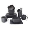 Better Homes & Gardens- Dark Gray Square Stoneware 16-Piece Dinnerware Set EasyOptionXY LLC