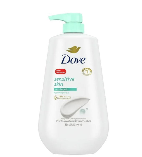 Dove Sensitive Skin Long Lasting Gentle Hypoallergenic Body Wash, 30.6 fl oz EasyOptionXY LLC