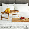 Better Homes & Gardens Acacia Wood Rectangular Bed Tray with Stand in Natural Finish Brown, One Size EasyOptionXY LLC
