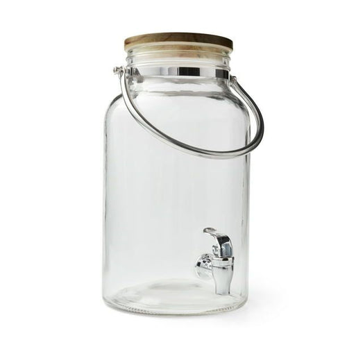 Better Homes & Gardens Clear 1.5 Gallon Glass Beverage Dispenser with Wood Lid EasyOptionXY LLC