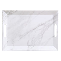 Better Homes & Gardens- Marble Print Rectangle Melamine Handled Tray EasyOptionXY LLC
